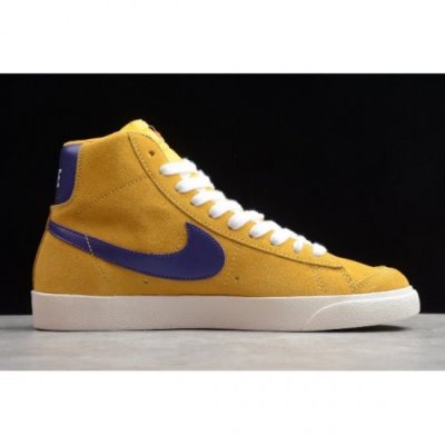 Nike Blazer Mid Retro Og Swoosh Sarı / Mor Kaykay Ayakkabı Türkiye - A6J8227H